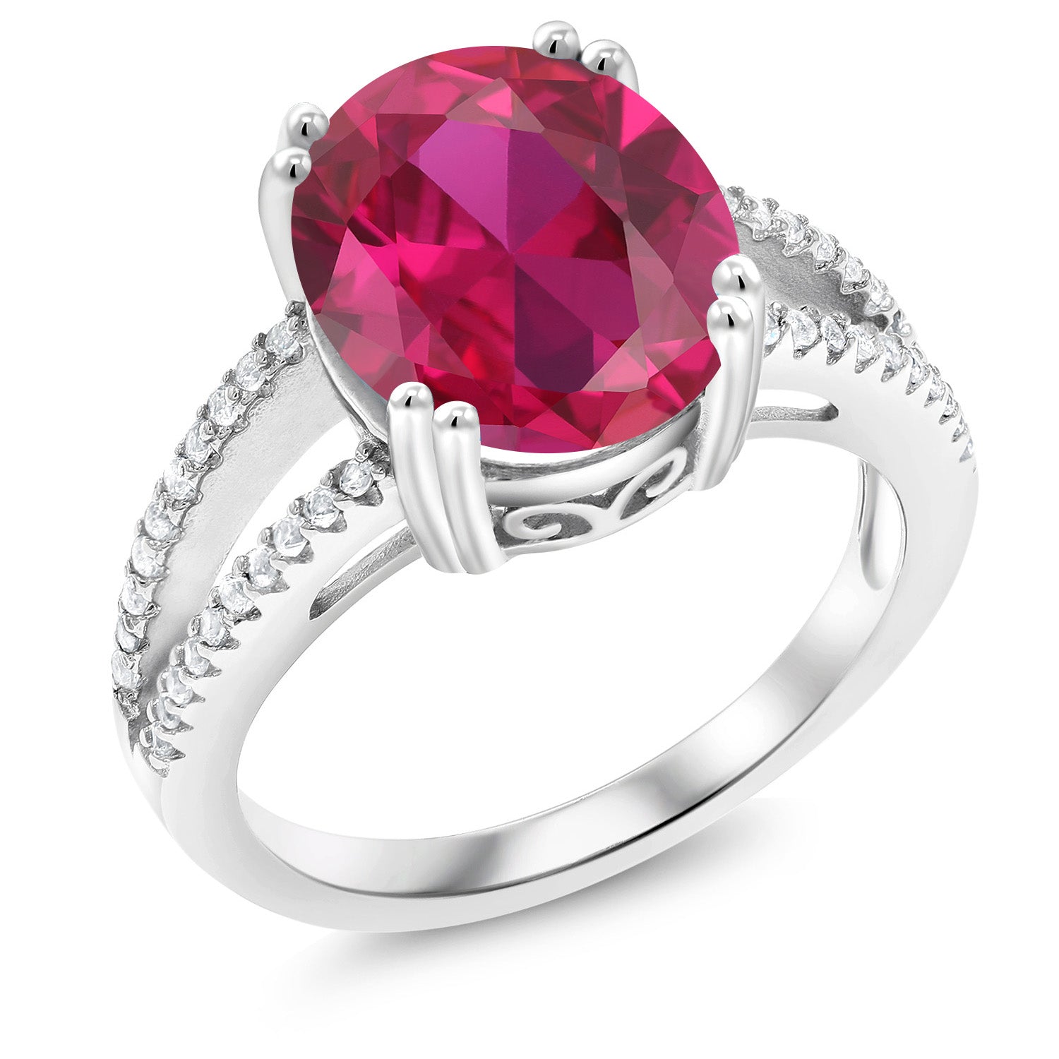 Created Ruby - July_9_Ring in 925 Sterling Silver