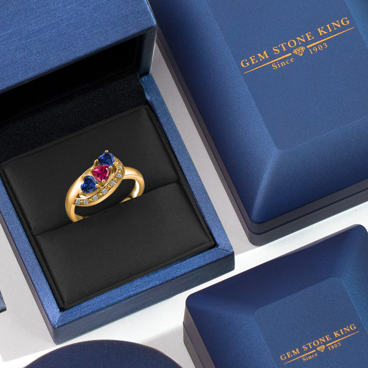 Ring in 925 Yellow Gold Plated Silver