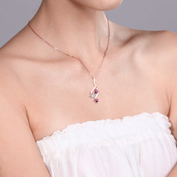 Pendant in 925 Rose Gold Plated Silver