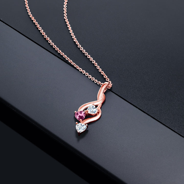 Pendant in 925 Rose Gold Plated Silver
