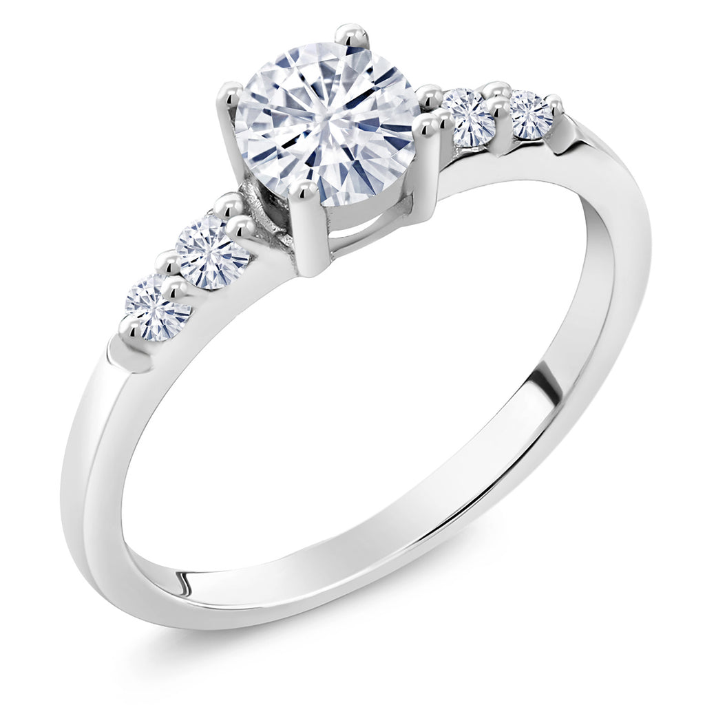 White Moissanite - April_6_Ring in 925 Sterling Silver