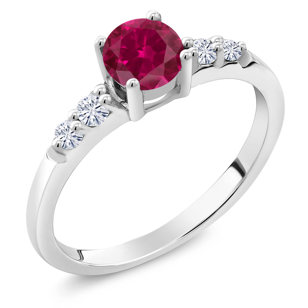 Created Ruby - July_6_Ring in 925 Sterling Silver