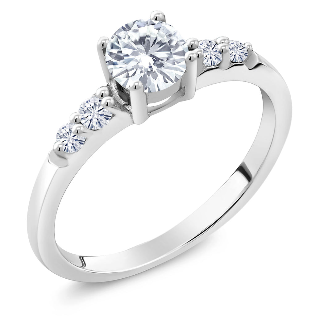 White Lab Grown Diamond - April_8_Ring in 925 Sterling Silver