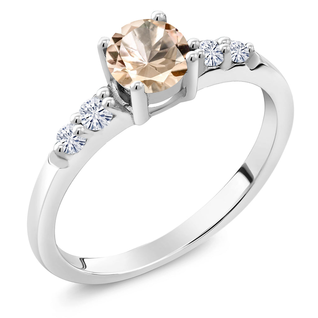 Morganite - October_5_Ring in 925 Sterling Silver