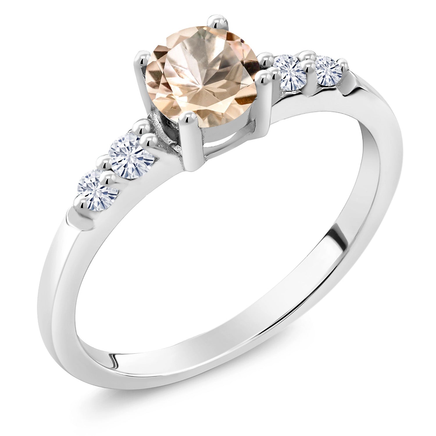 Morganite - October_6_Ring in 925 Sterling Silver