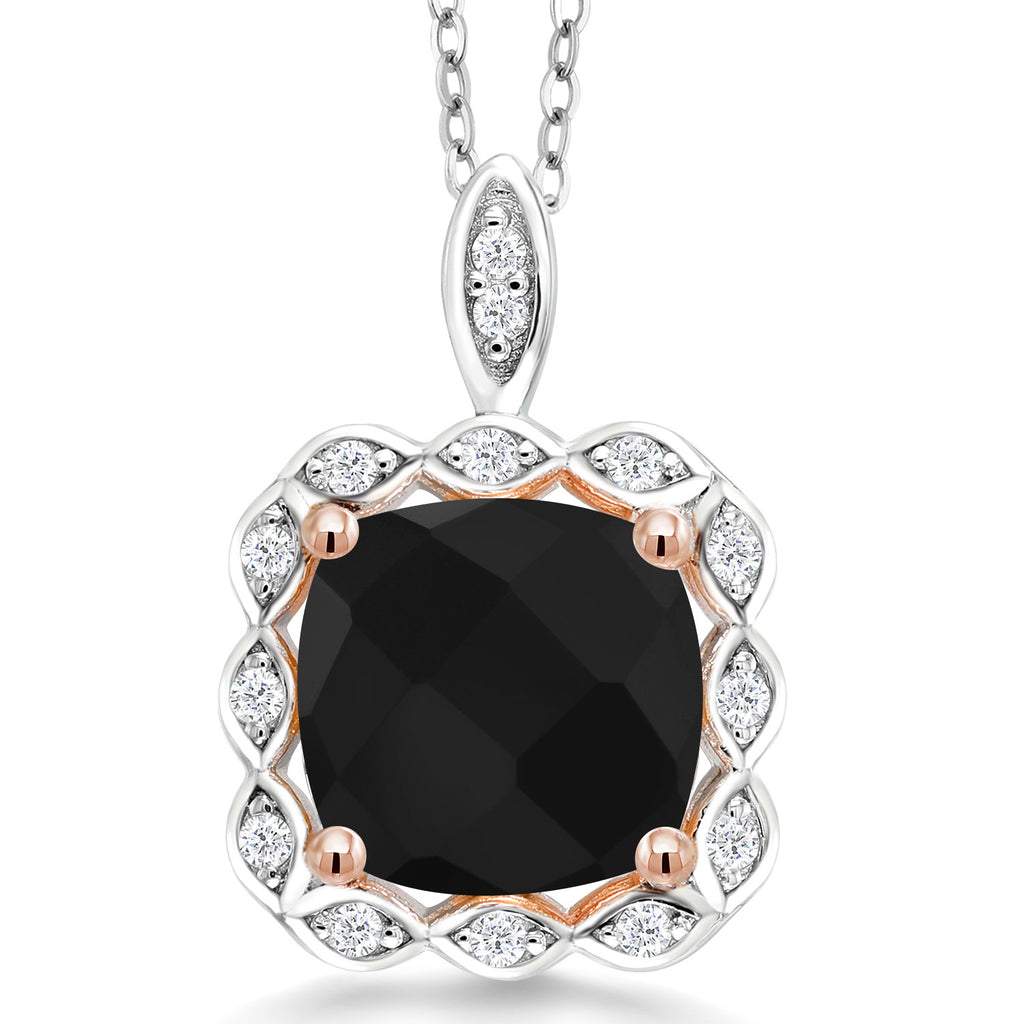 Onyx - December_Pendant in 925 Sterling Silver