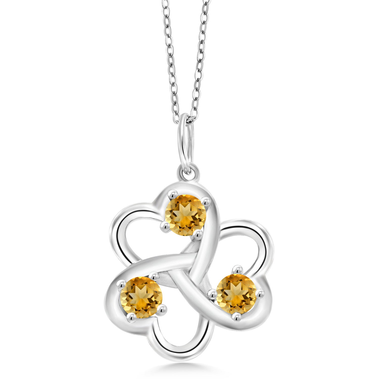 Citrine - November_Pendant in 925 Sterling Silver