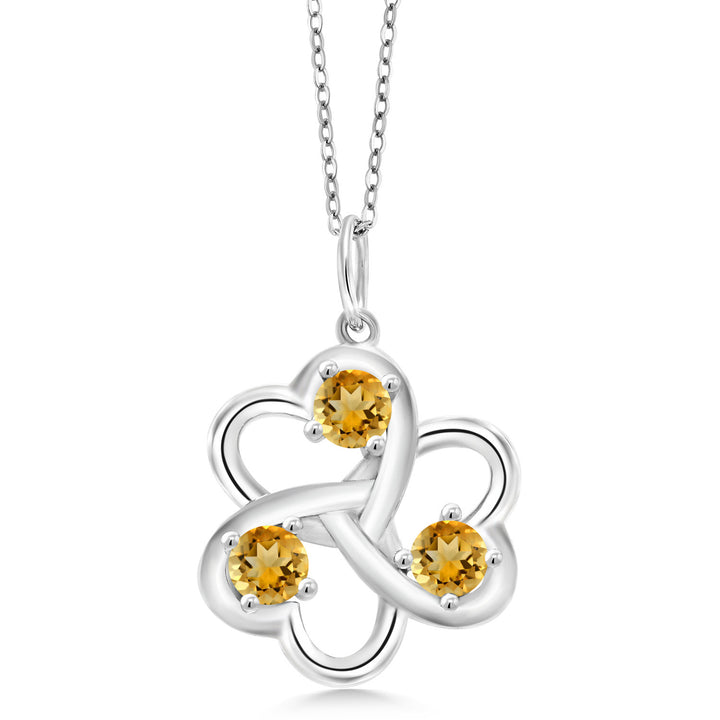 Citrine - November_Pendant in 925 Sterling Silver
