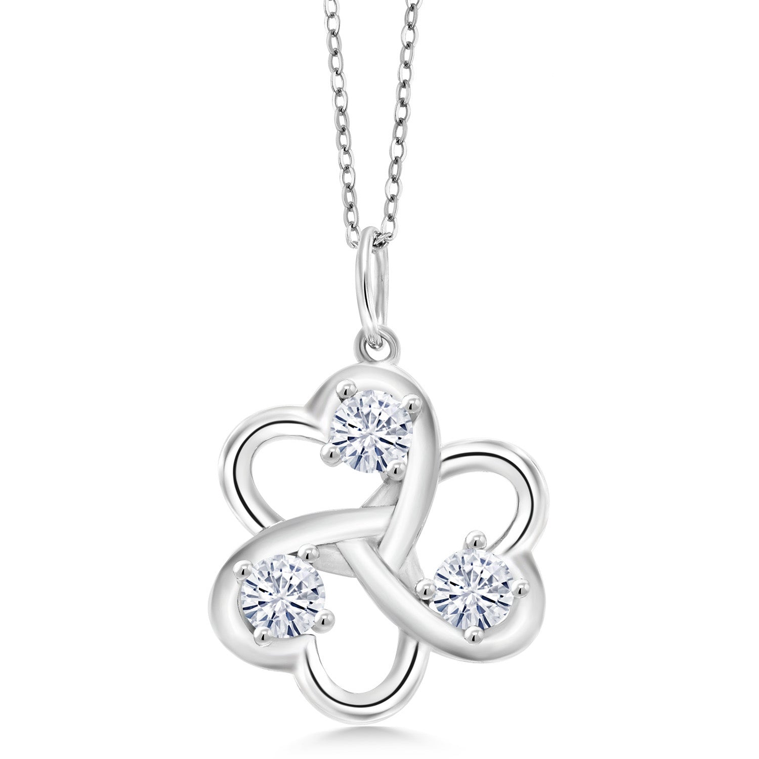 Moissanite - April_Pendant in 925 Sterling Silver