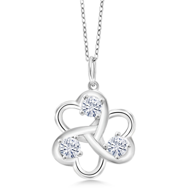 Moissanite - April_Pendant in 925 Sterling Silver