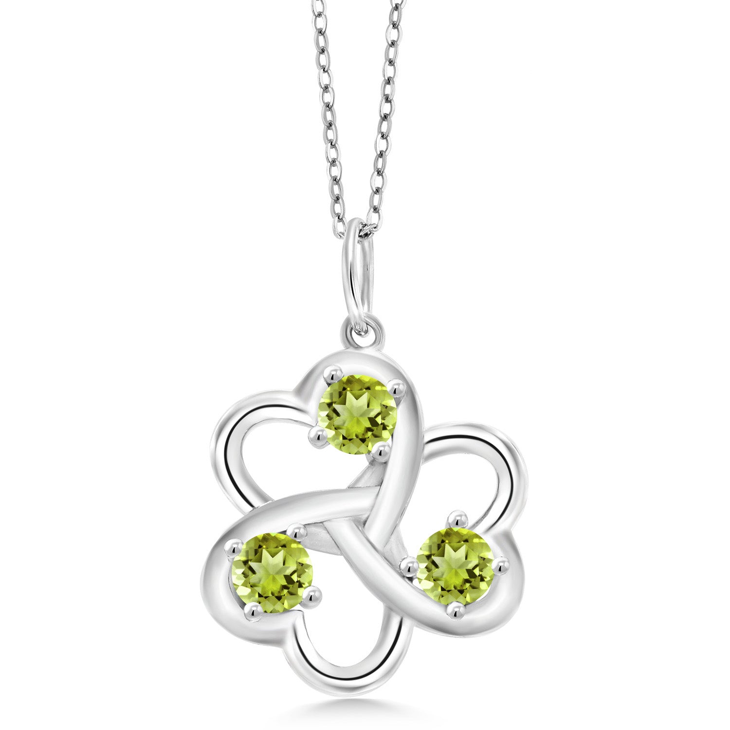 Peridot - August_Pendant in 925 Sterling Silver