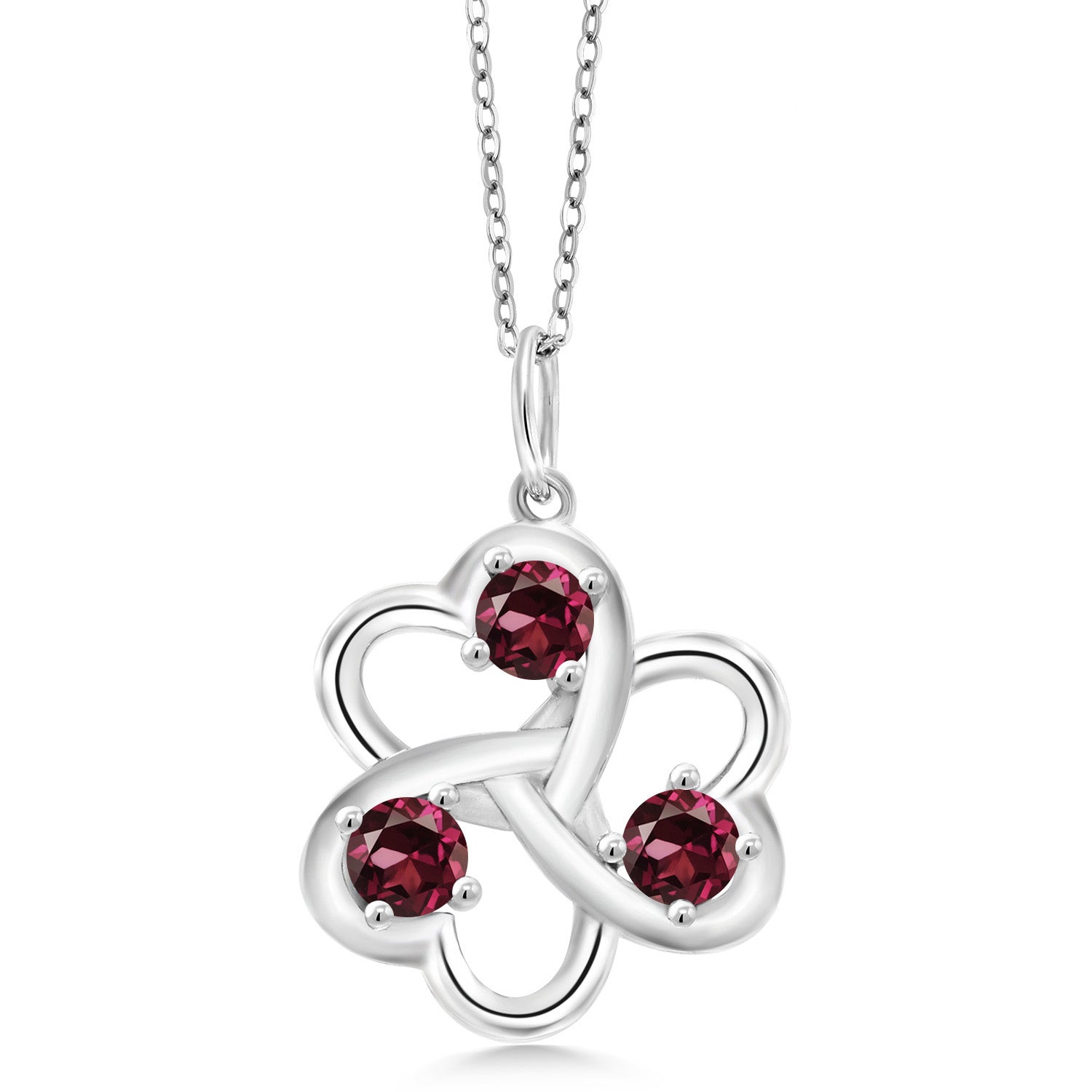 Rhodolite Garnet_Pendant in 925 Sterling Silver