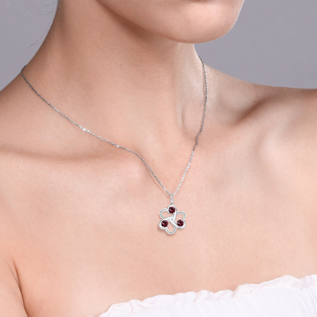 Rhodolite Garnet_Pendant in 925 Sterling Silver