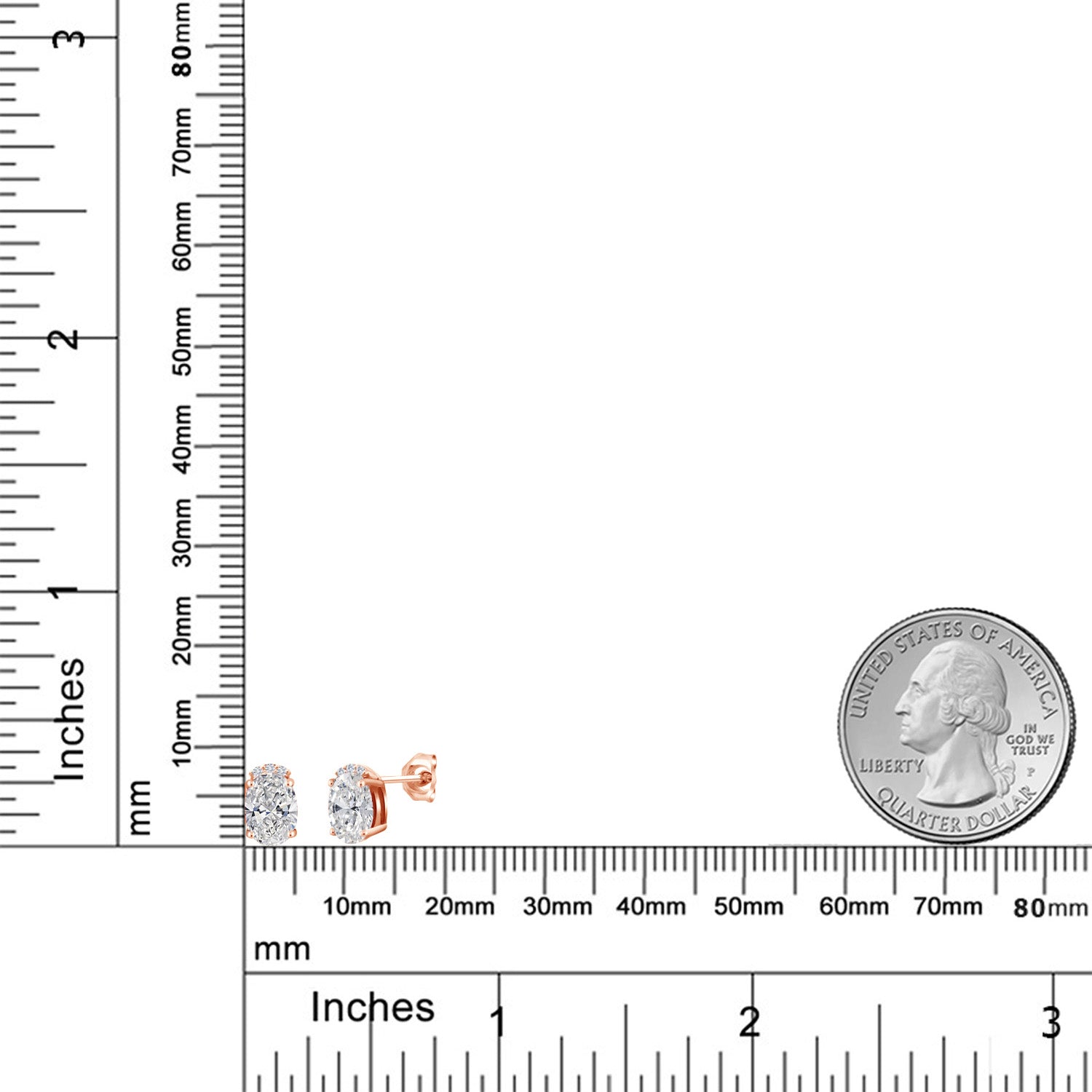 DEF and E - F_Earrings in 925 Rose Gold Plated Silver