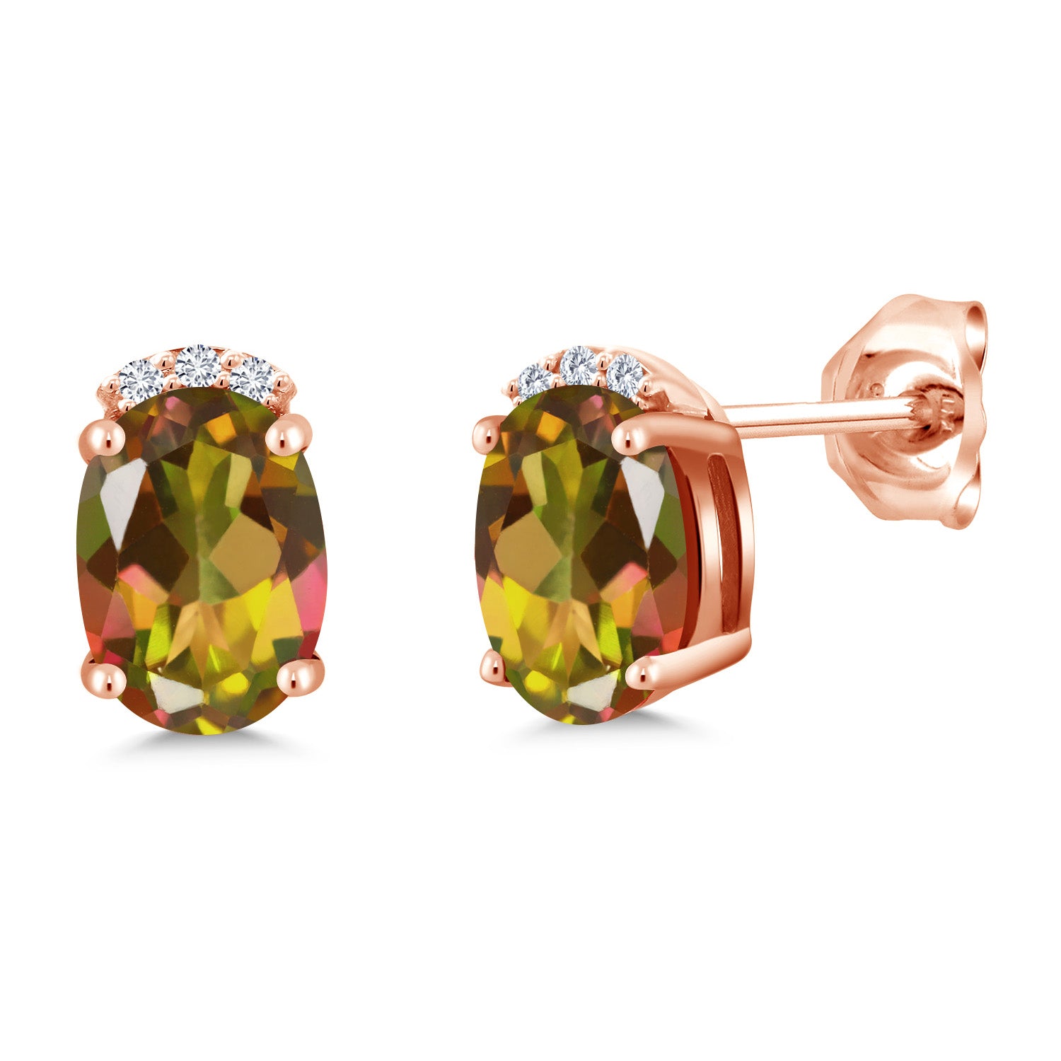 Mango Mystic Topaz_Earrings in 925 Rose Gold Plated Silver