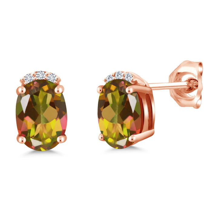 Mango Mystic Topaz_Earrings in 925 Rose Gold Plated Silver
