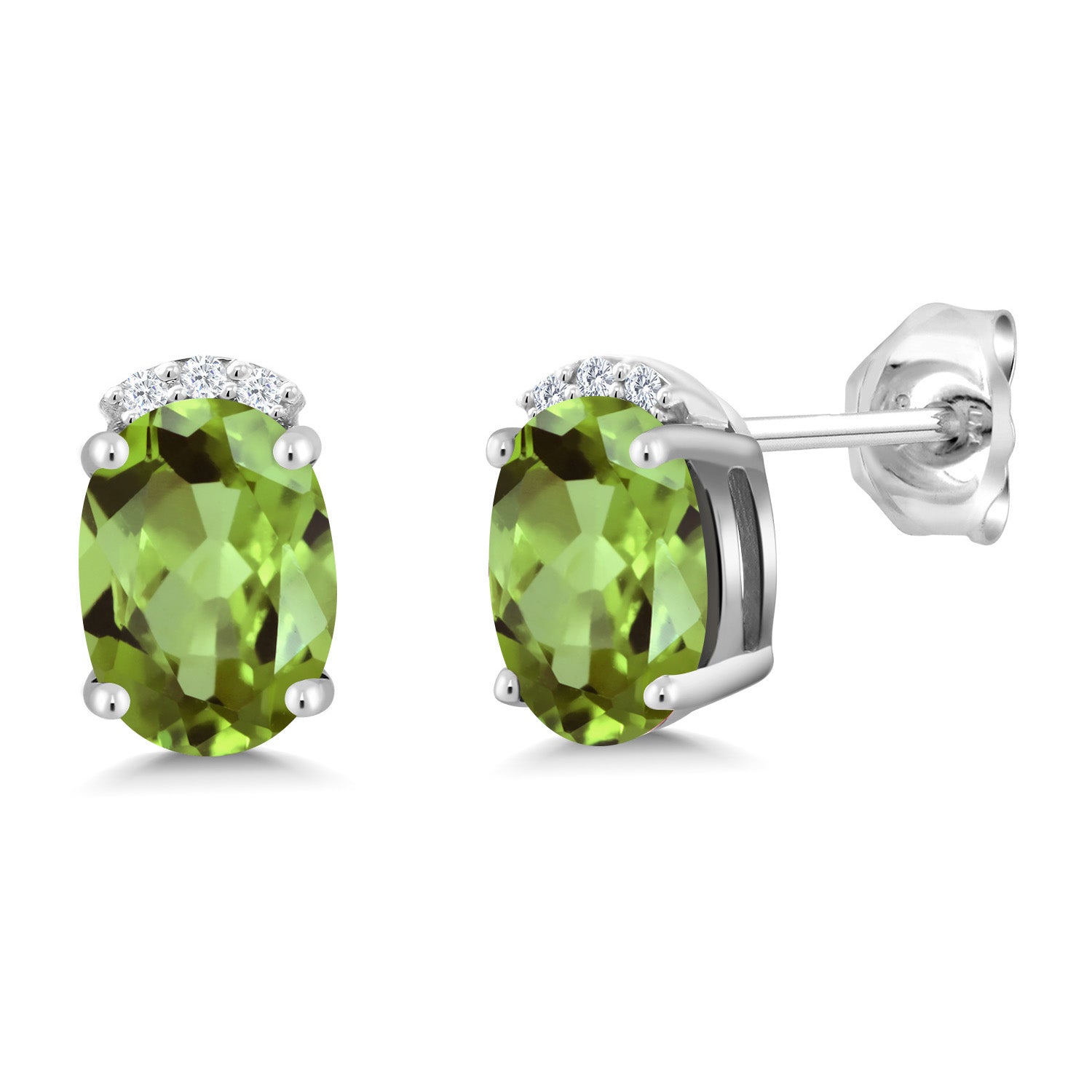 Peridot - August_Earrings in 925 Sterling Silver