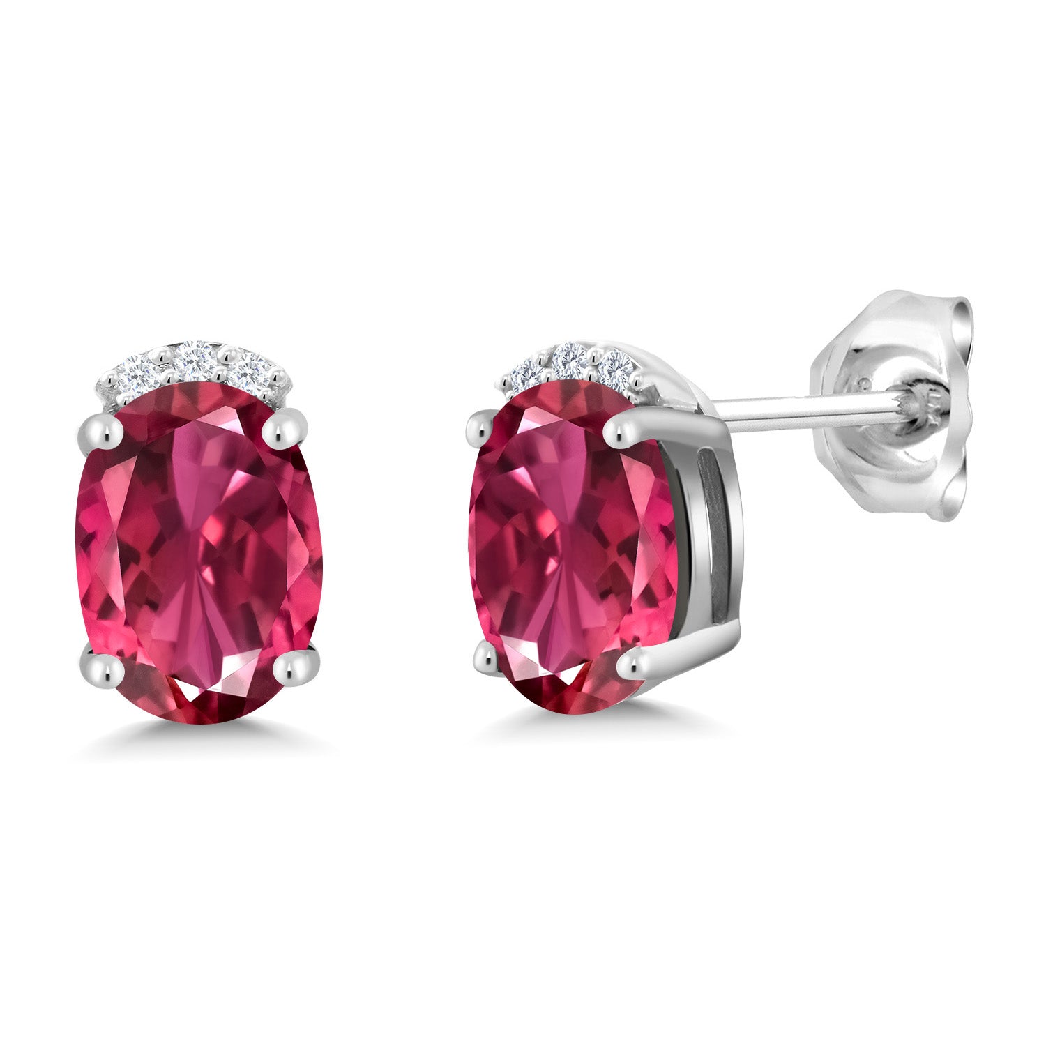 Pink Tourmaline - October_Earrings in 925 Sterling Silver