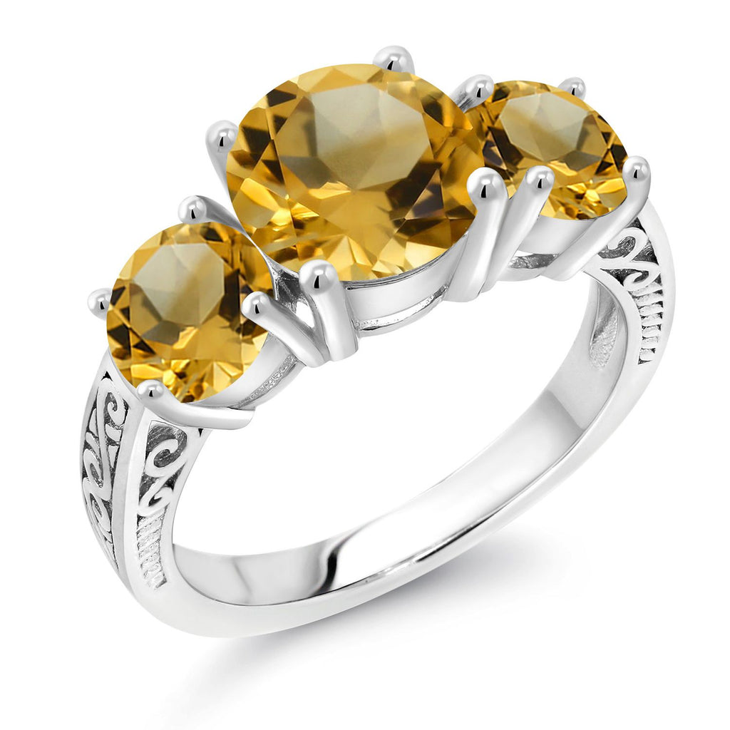 Citrine - November_5_Ring in 925 Sterling Silver