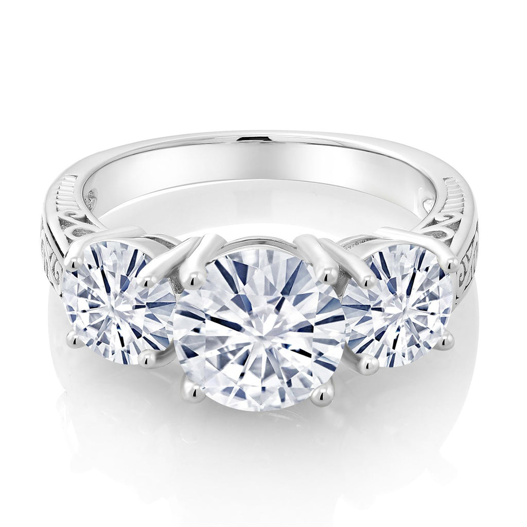 Moissanite_5_Ring in 925 Sterling Silver