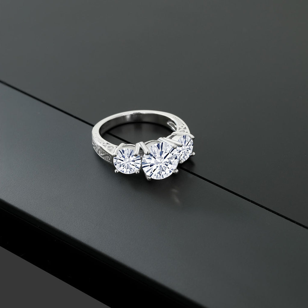 Moissanite_5_Ring in 925 Sterling Silver
