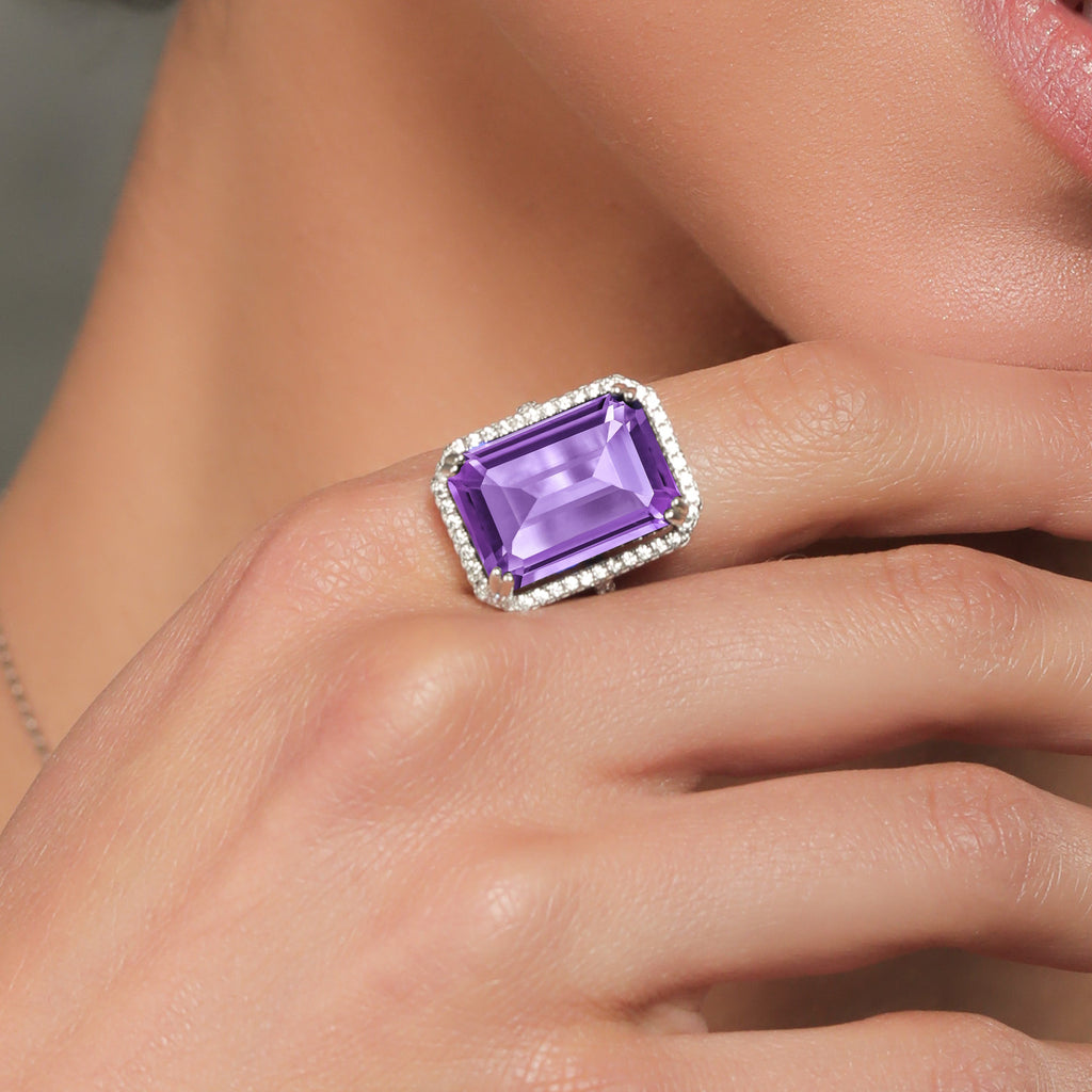 Amethyst - February_Ring in 925 Sterling Silver