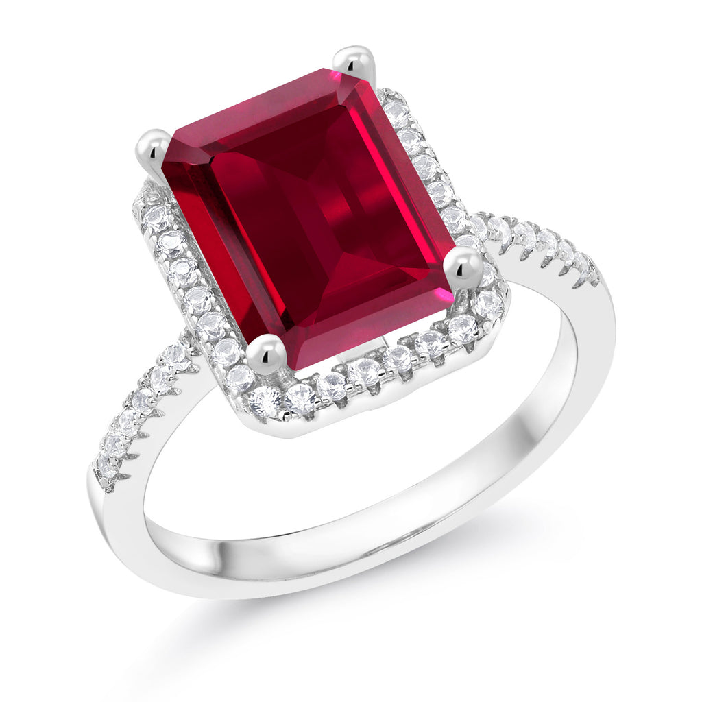 Created Ruby - July_9_Ring in 925 Sterling Silver