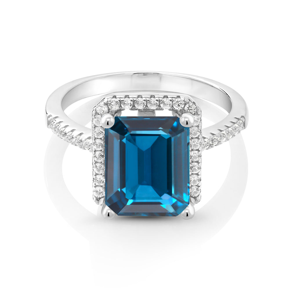 London Blue Topaz - November_5_Ring in 925 Sterling Silver