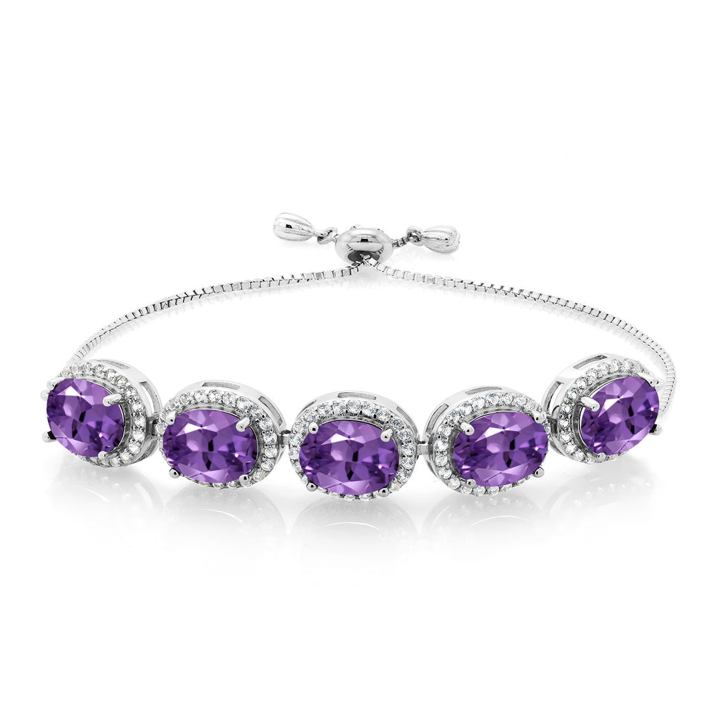 Amethyst - February_Bracelet in 925 Sterling Silver