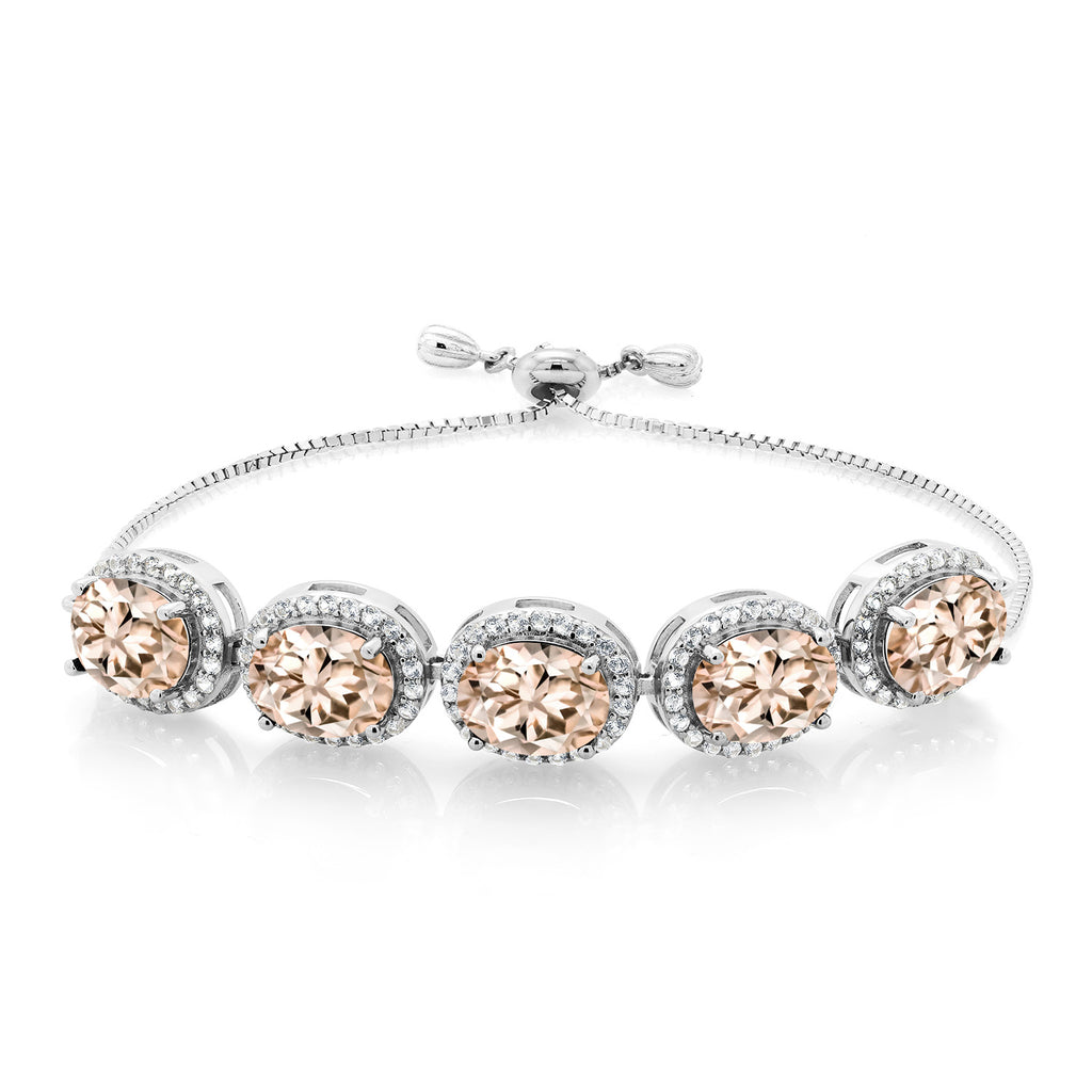 Morganite - October_Bracelet in 925 Sterling Silver