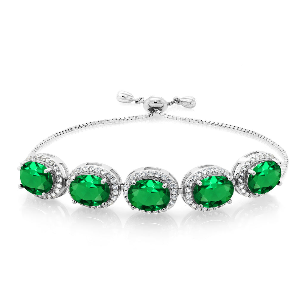 Nano Emerald - May_Bracelet in 925 Sterling Silver