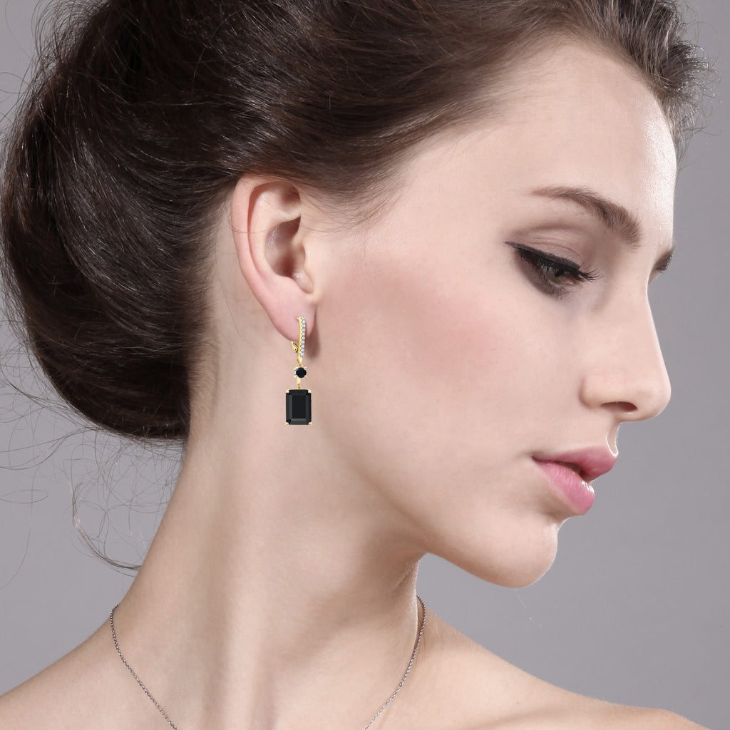 Earrings in 925 Yellow Gold Plated Silver