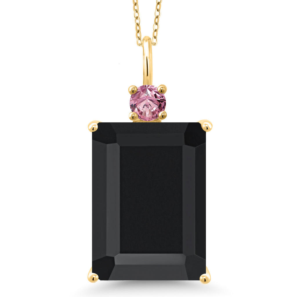 Onyx_Pendant in 18K Yellow Gold Plated Silver