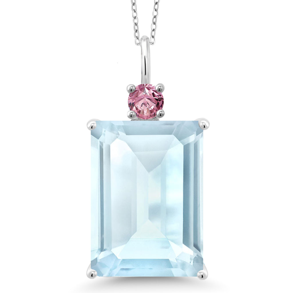 Sky Blue Topaz_Pendant in 925 Sterling Silver