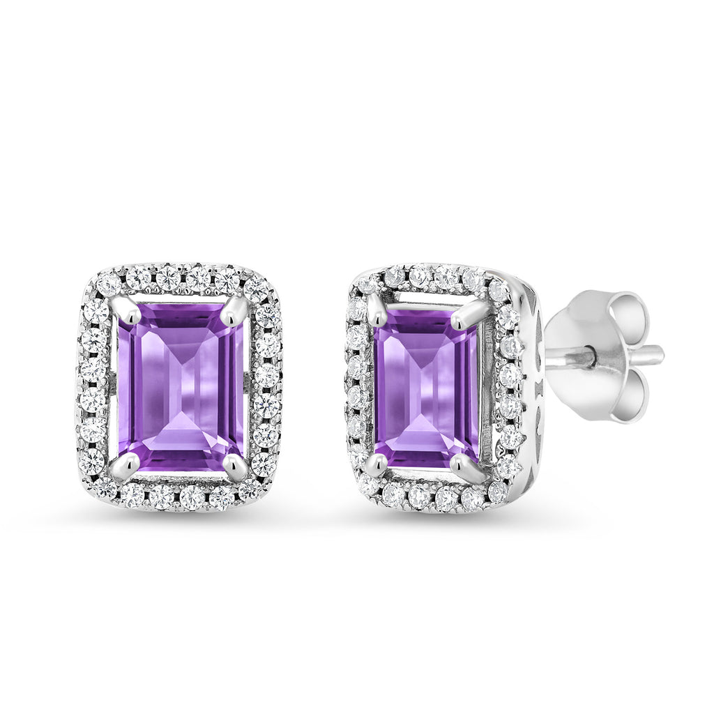Amethyst - February_Earrings in 925 Sterling Silver