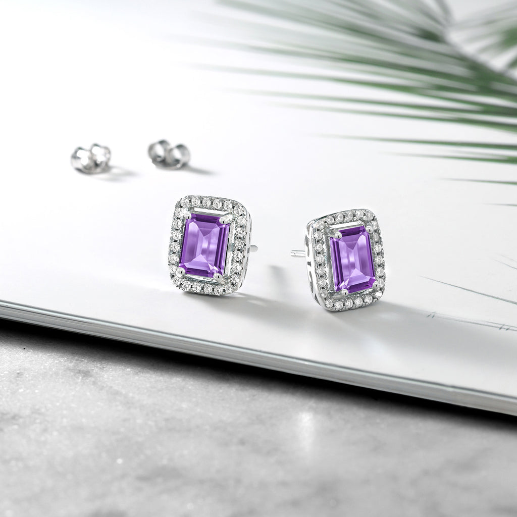 Amethyst - February_Earrings in 925 Sterling Silver