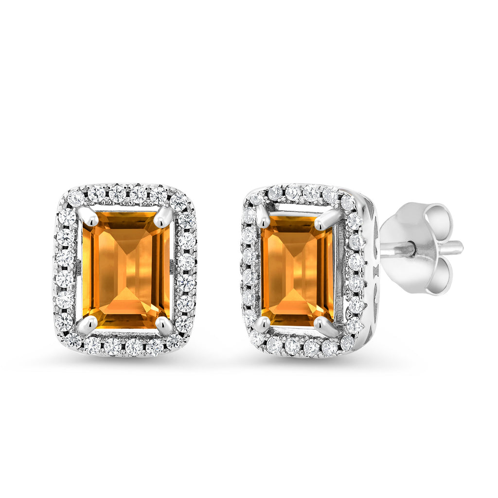 Citrine - November_Earrings in 925 Sterling Silver