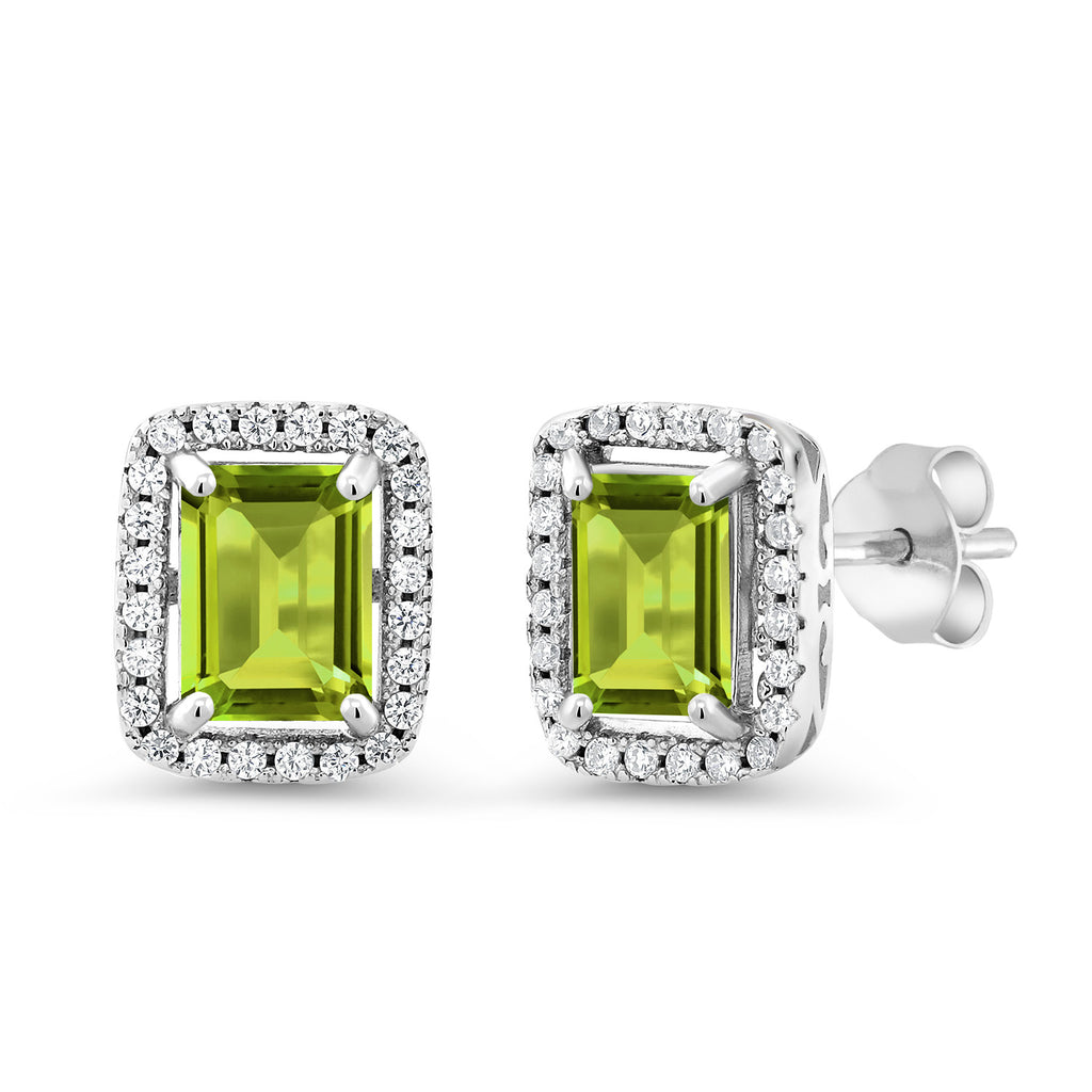 Peridot - August_Earrings in 925 Sterling Silver