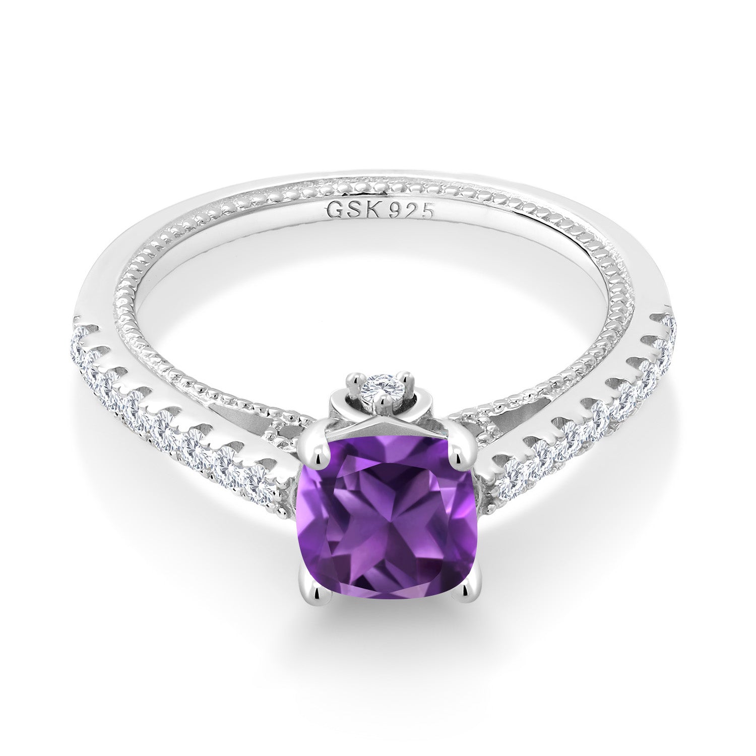 Amethyst - February_8_Ring in 925 Sterling Silver