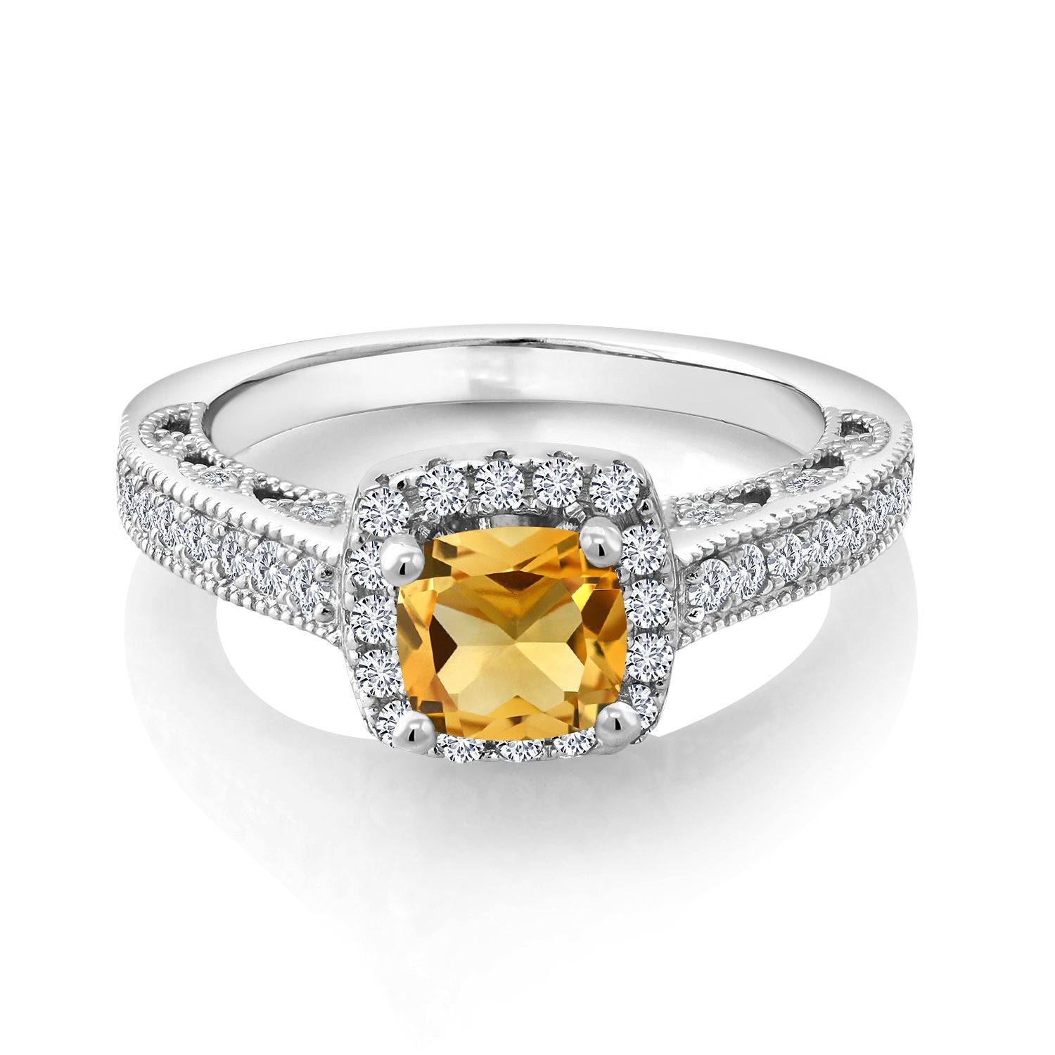 Citrine - November_8_Ring in 925 Sterling Silver