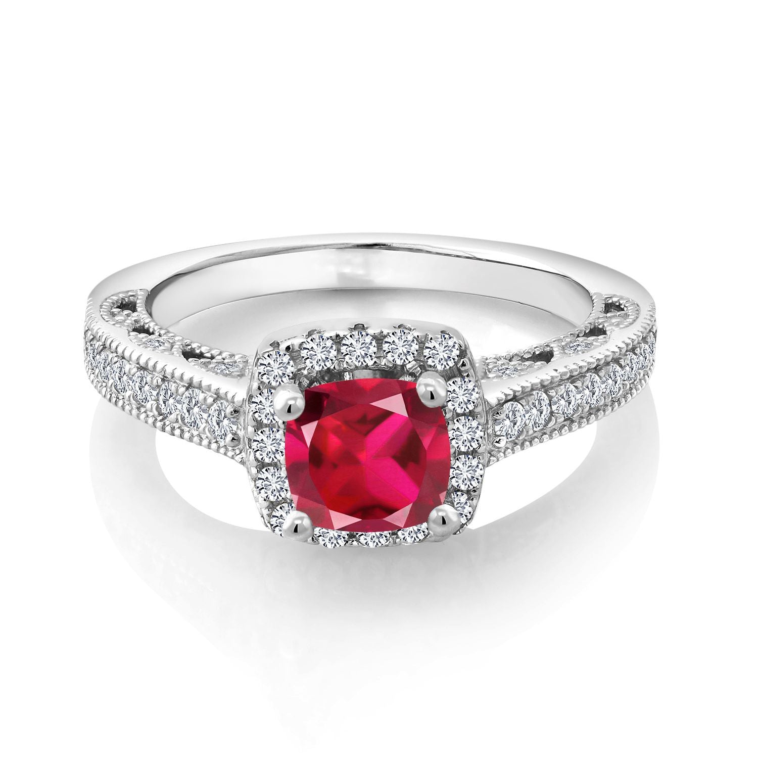 Created Ruby - July_6_Ring in 925 Sterling Silver