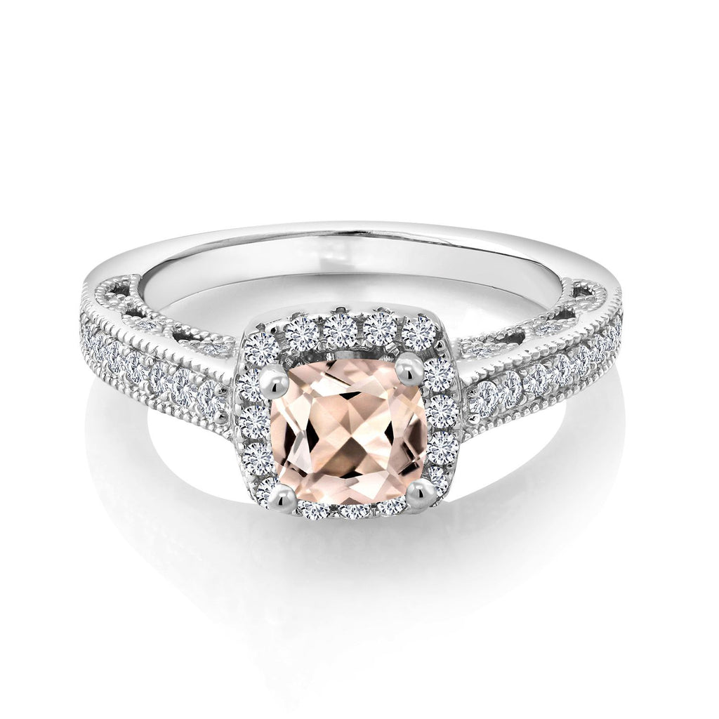 Morganite - October_9_Ring in 925 Sterling Silver