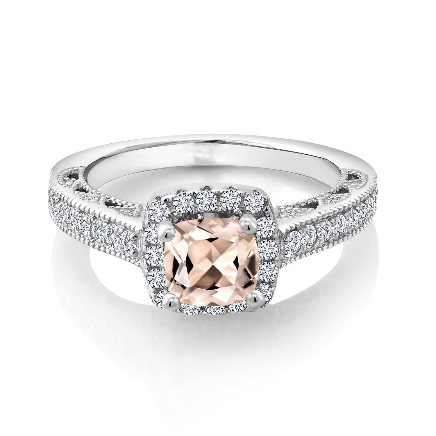 Morganite - October_9_Ring in 925 Sterling Silver