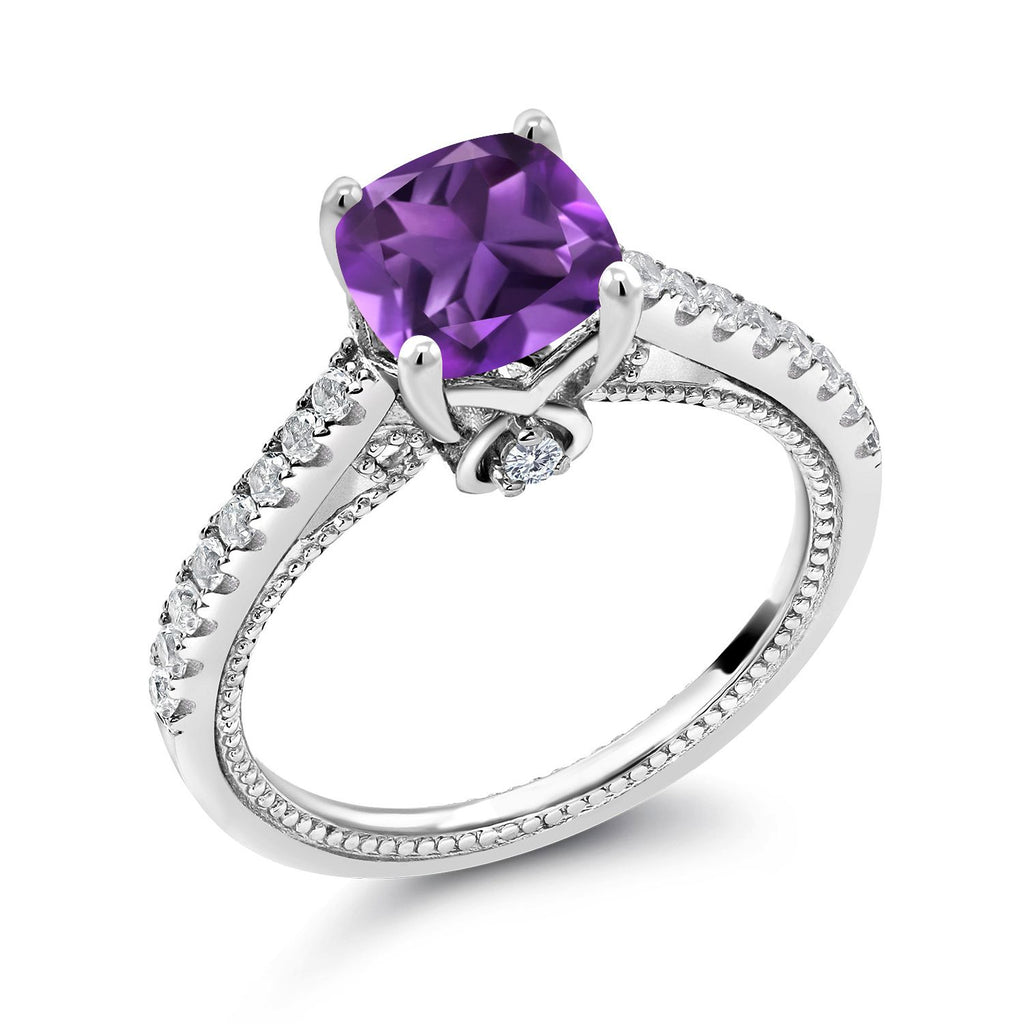 Amethyst - February_6_Ring in 925 Sterling Silver