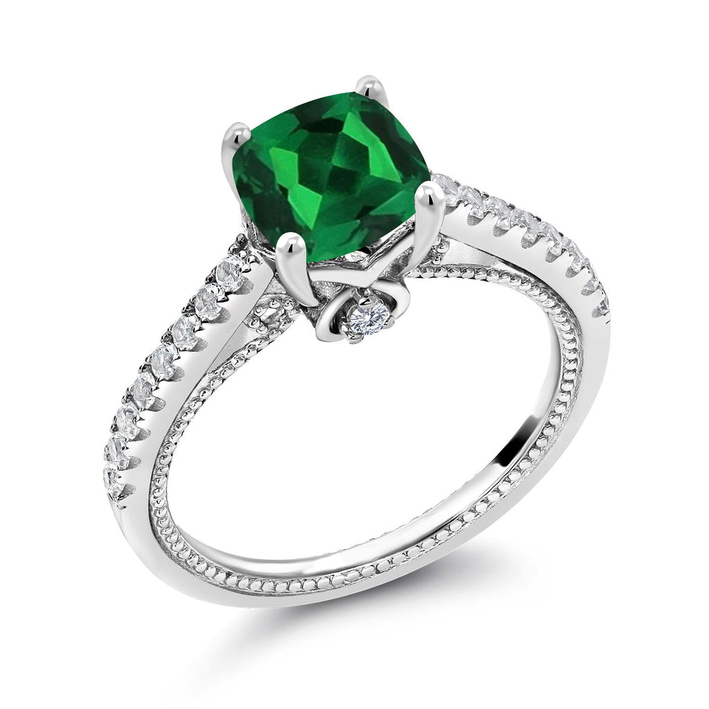 Nano Emerald - May_6_Ring in 925 Sterling Silver