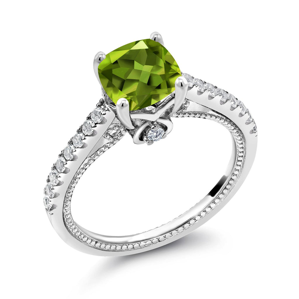 Peridot - August_6_Ring in 925 Sterling Silver