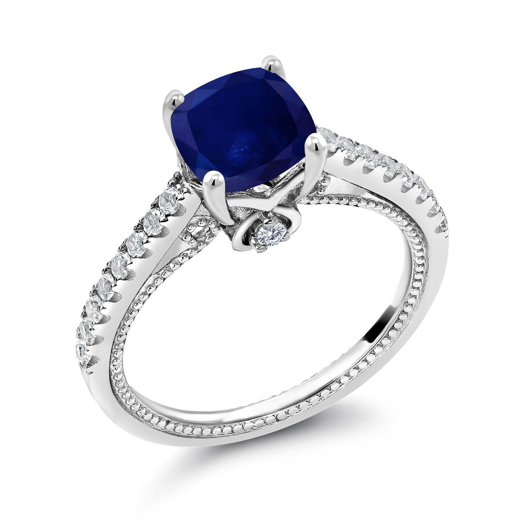 Sapphire - September_8_Ring in 925 Sterling Silver