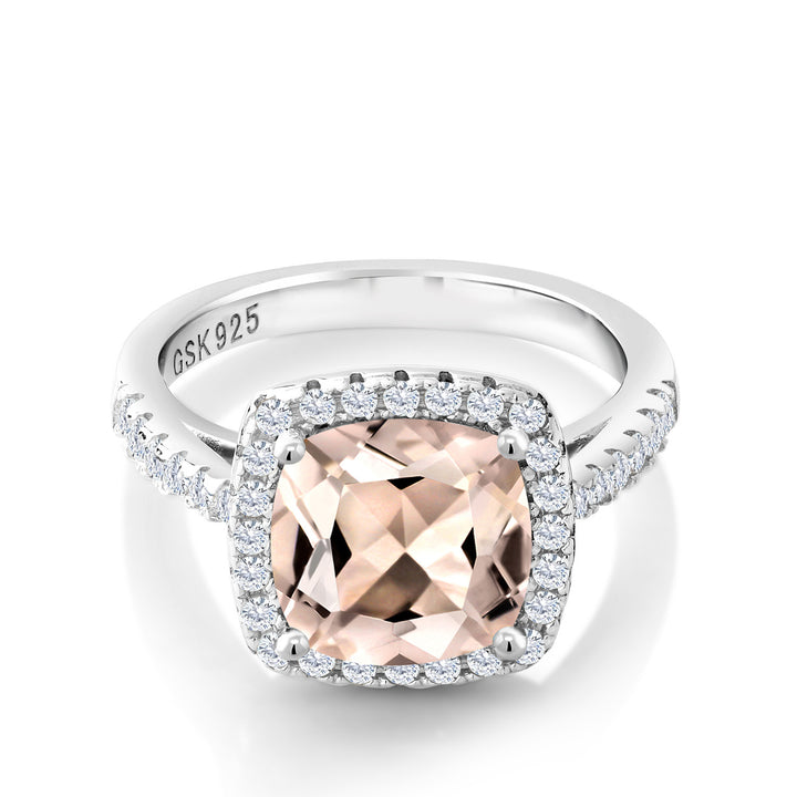 Morganite - October_5_Ring in 925 Sterling Silver