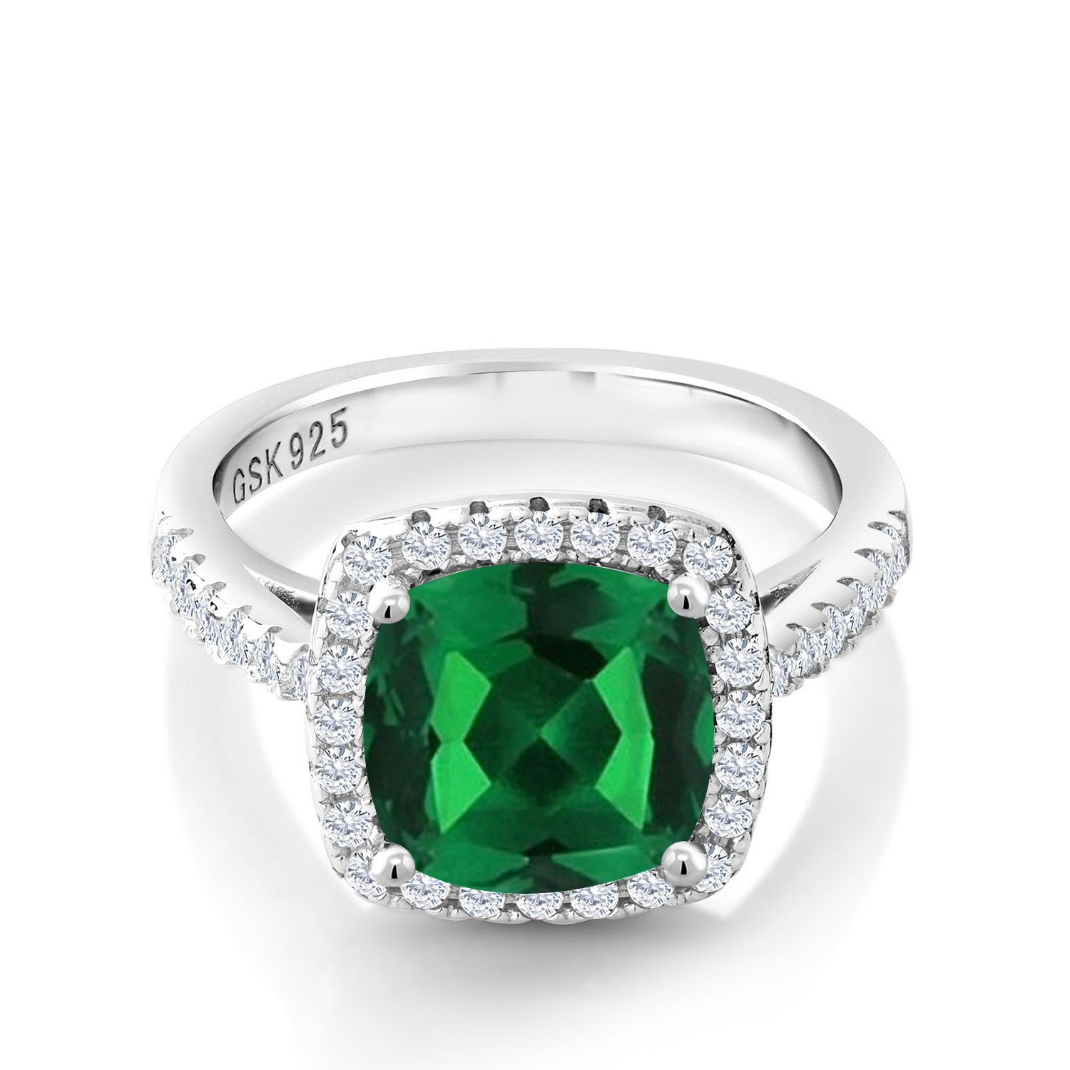 Nano Emerald - May_5_Ring in 925 Sterling Silver