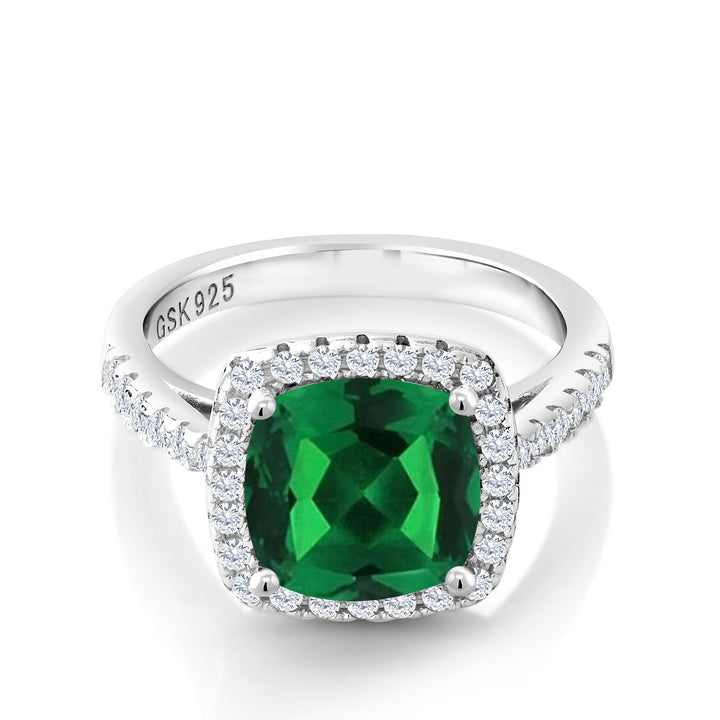Nano Emerald - May_5_Ring in 925 Sterling Silver